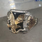 Black Hills Gold ring Eagle Onyx band size 10.75 sterling silver women men