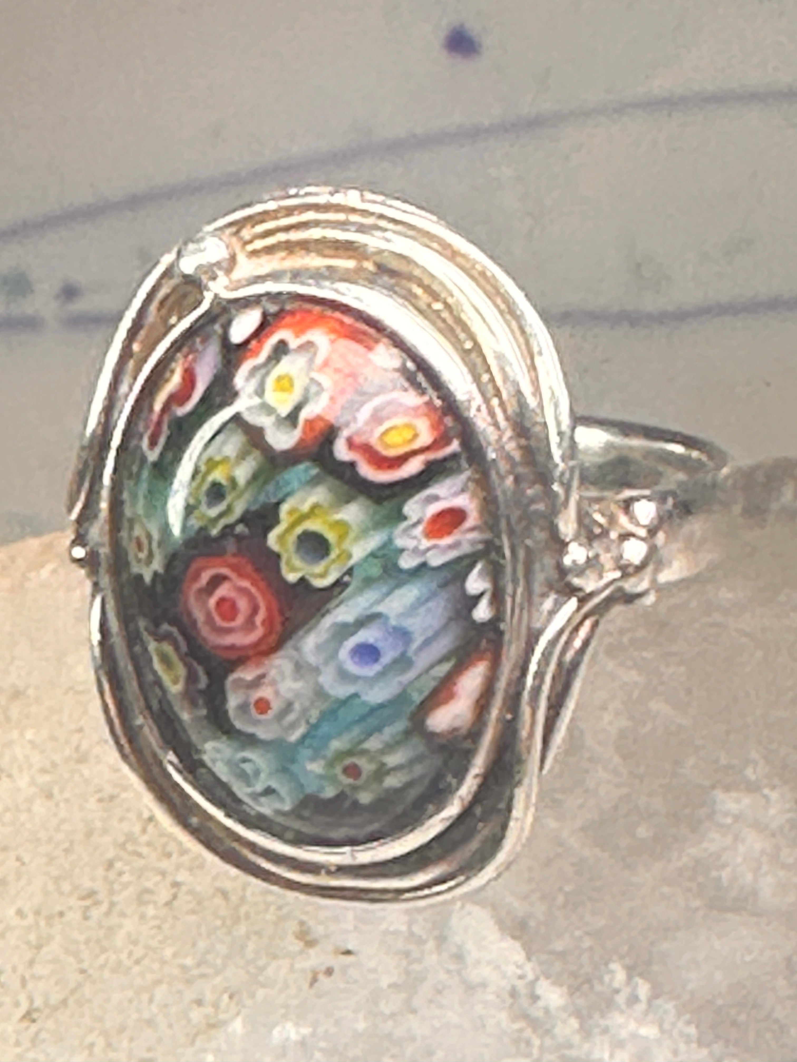 Caithness Glass Sterling Silver Millefiori hotsell Glass Flower Ring Size 7.75 VTG