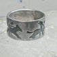 Horse ring storyteller Native American band size 5.5 sterling silver women
