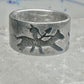 Horse ring storyteller Native American band size 5.5 sterling silver women