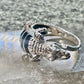 Lizard ring reptile gecko iguana band size 9 Sterling silver women men