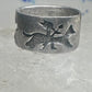 Horse ring storyteller Native American band size 5.5 sterling silver women