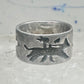 Horse ring storyteller Native American band size 5.5 sterling silver women