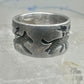 Horse ring storyteller Native American band size 5.5 sterling silver women