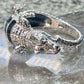 Lizard ring reptile gecko iguana band size 9 Sterling silver women men