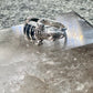 Lizard ring reptile gecko iguana band size 9 Sterling silver women men