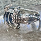Lizard ring reptile gecko iguana band size 9 Sterling silver women men