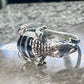 Lizard ring reptile gecko iguana band size 9 Sterling silver women men
