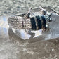 Lizard ring reptile gecko iguana band size 9 Sterling silver women men