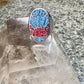 Sunrise ring sunset band seagulls turquoise coral southwest size 9.75 Sterling silver women men