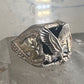 Black Hills Gold ring Eagle Onyx band size 11 sterling silver women men