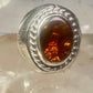 Fire Agate ring Navajo band size 8.50 sterling silver women men