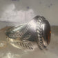 Fire Agate ring Navajo band size 8.50 sterling silver women men