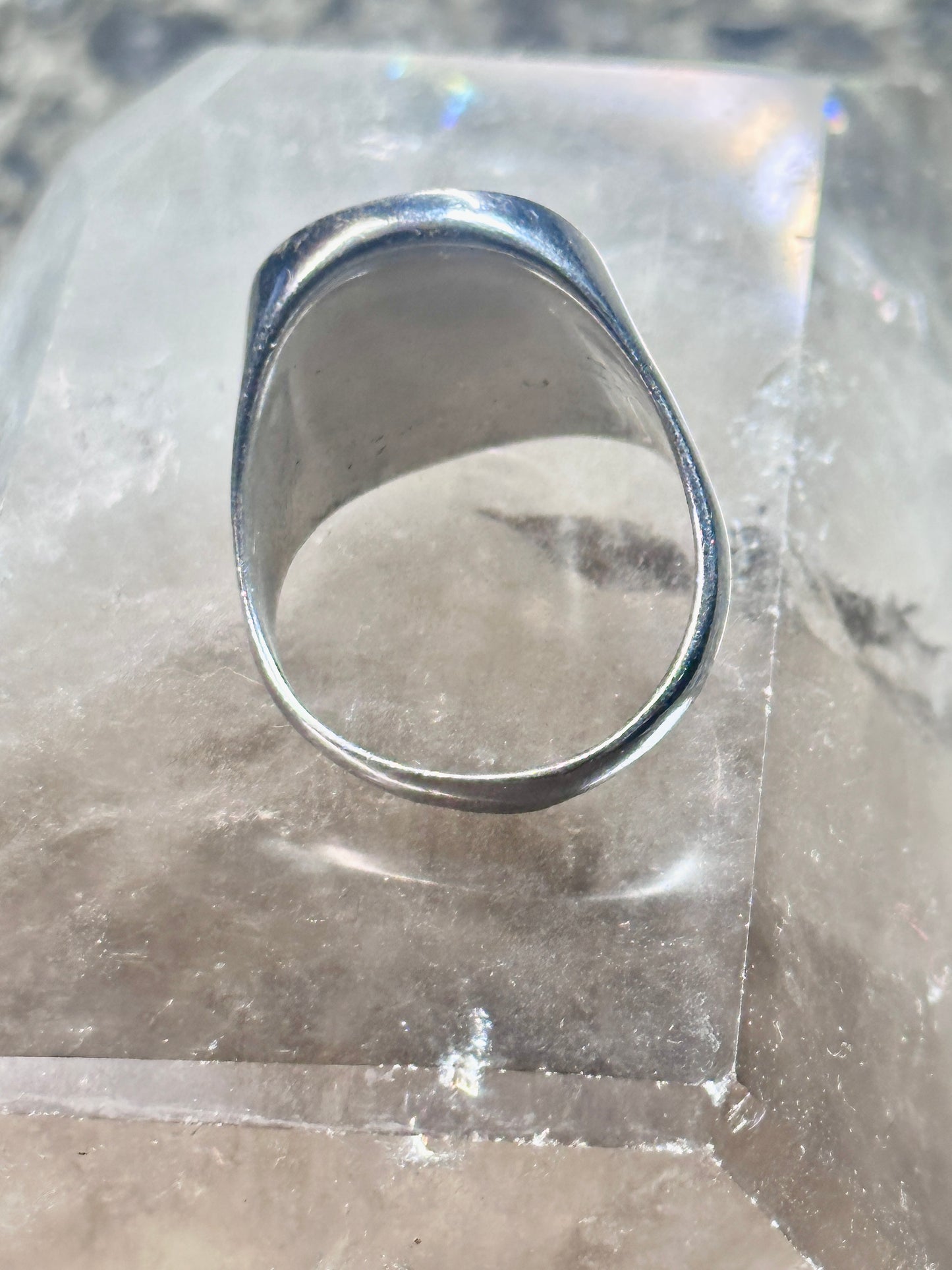 Sunrise ring sunset band seagulls turquoise coral southwest size 9.75 Sterling silver women men
