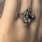 Nude lady ring  seated naked lady band size 6.25 sterling silver women