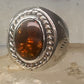 Fire Agate ring Navajo band size 8.50 sterling silver women men