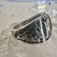 Black Hills Gold ring Leaves Onyx band size 11 sterling silver men