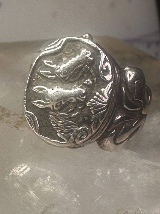 Horse ring Poison horses band size 5.75 cowgirl sterling silver women