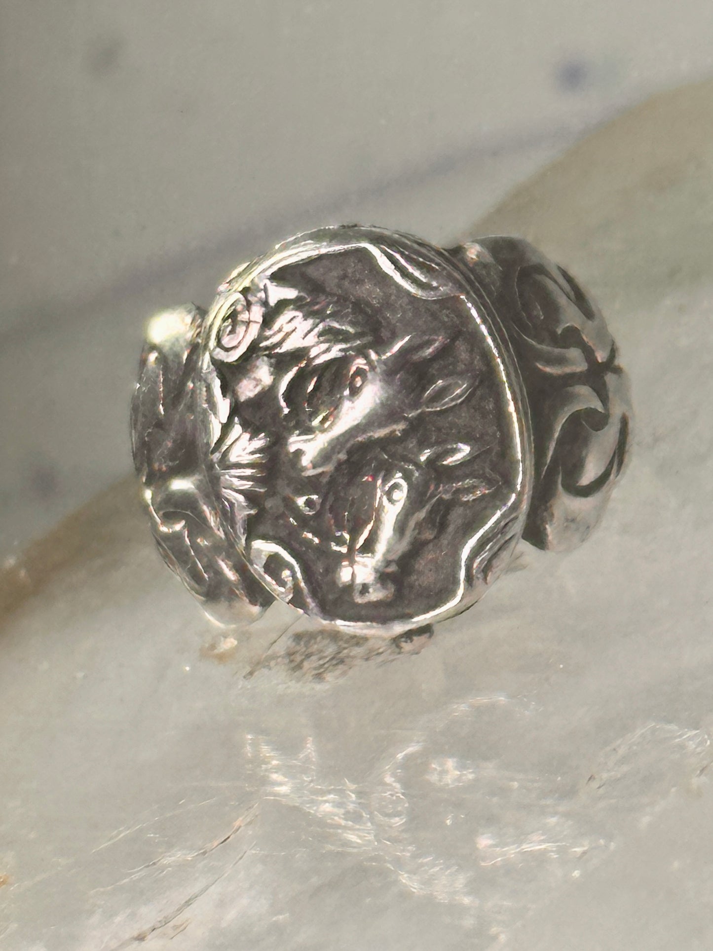 Horse ring Poison horses band size 5.75 cowgirl sterling silver women