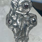 Vintage figurative lady flower band ring size 9.50 sterling silver women
