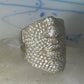 Sonia Bitton ring face band CZ size 8.50 sterling silver women