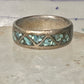 Zuni ring turquoise wedding band size 11.25 sterling silver women men