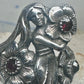 Vintage figurative lady flower band ring size 9.50 sterling silver women