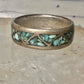 Zuni ring turquoise wedding band size 11.25 sterling silver women men