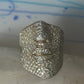 Sonia Bitton ring face band CZ size 8.50 sterling silver women