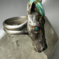 Johnny Blue Jay Horse Ring Hopi Turquoise Size 9.50 Sterling Silver
