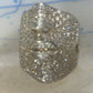 Sonia Bitton ring face band CZ size 8.50 sterling silver women