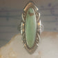 Navajo ring long turquoise size 7 sterling silver women