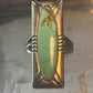 Navajo ring long turquoise size 8.50 sterling silver women resized
