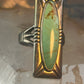 Navajo ring long turquoise size 8.50 sterling silver women resized