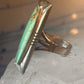 Navajo ring long turquoise size 8.50 sterling silver women resized
