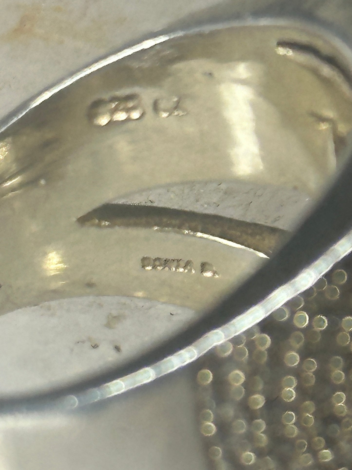 Sonia Bitton ring face band CZ size 8.50 sterling silver women