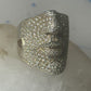 Sonia Bitton ring face band CZ size 8.50 sterling silver women