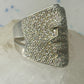 Sonia Bitton ring face band CZ size 8.50 sterling silver women