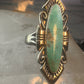 Navajo ring long turquoise size 8.25 sterling silver women