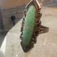 Navajo ring long turquoise size 8.25 sterling silver women