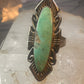 Navajo ring long turquoise size 8.25 sterling silver women