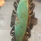 Navajo ring long turquoise size 8.25 sterling silver women