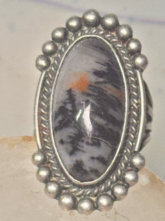 Vintage Agate ring Navajo Sunrise Sunset ring size 3 sterling silver women girls pinky