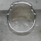 Lab opal ring cigar band size 7 geometric Sterling silver women