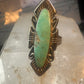 Navajo ring long turquoise size 8.25 sterling silver women