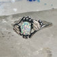 Black Hills Gold leaves ring lab opal band size 9.75 sterling silver women