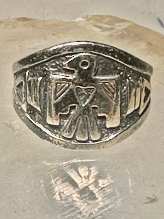 Phoenix ring Thunderbird WM  band size 4.75 sterling silver women girls pinky