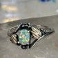 Black Hills Gold leaves ring lab opal band size 9.75 sterling silver women