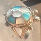 Zuni turtle ring turquoise mother of pearl size 6 sterling silver women girls