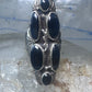 Vintage onyx ring Long Southwestern size 6.75 Sterling silver women